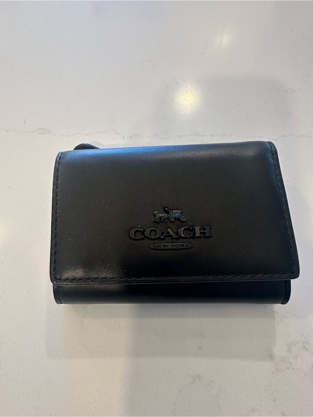 Women’s Coach Black Leather Card Wallet